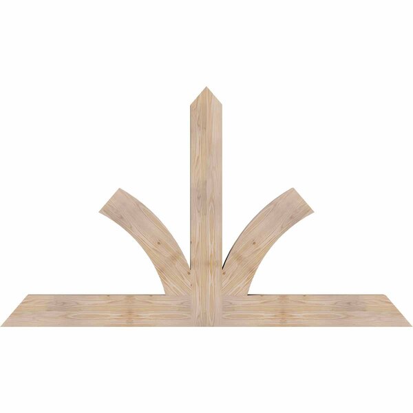 Ekena Millwork Richland Smooth Timber Gable Bracket, Douglas Fir, 72"W x 42"H x 3 1/2"D x 5 1/2"F, 14/12 Pitch GBW072X42X0406RIC00SDF - main